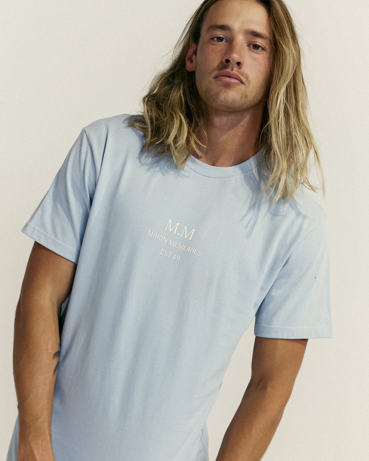 BASE TEE IN BLUE HEAVYWEIGHT