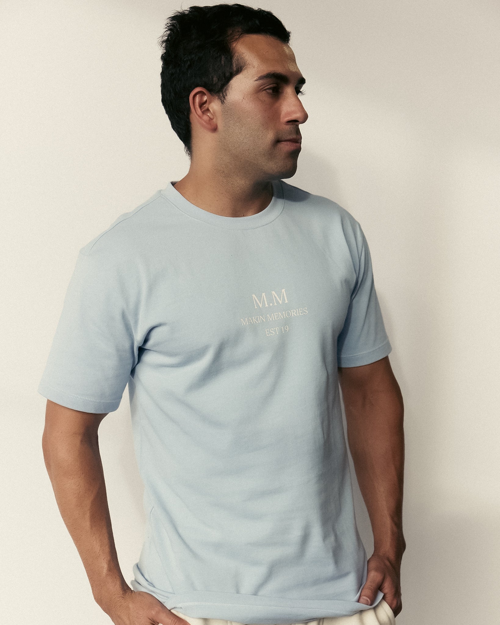 BASE TEE IN BLUE HEAVYWEIGHT