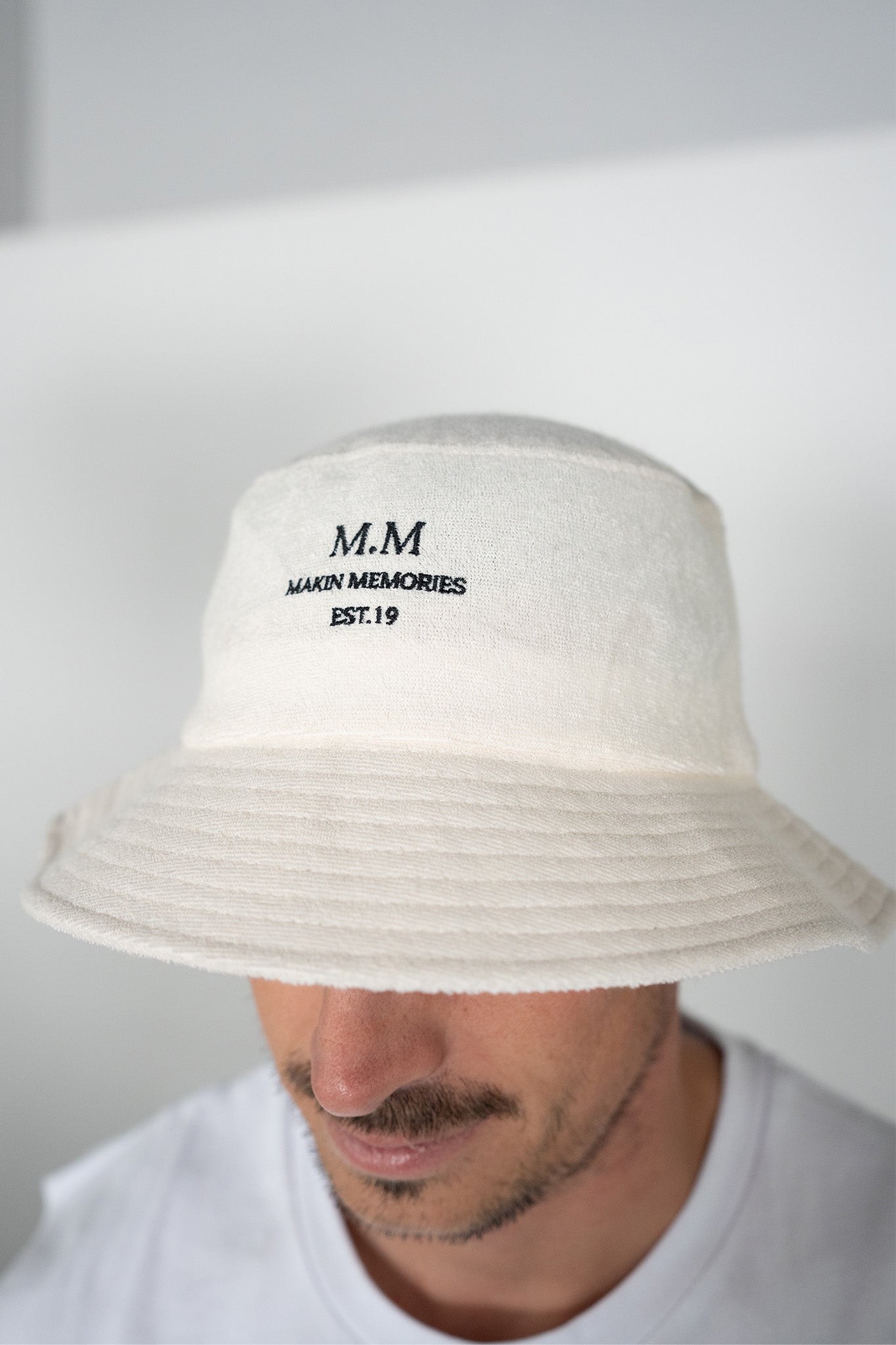 Terry Bucked Hat in Bone, Makin Memories